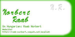 norbert raab business card